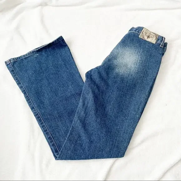 Bella Dahl flare jeans blue denim size 26 pocket whiskering washed revolve - Picture 8 of 8